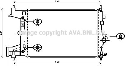 AVA QUALITY COOLING Radiaator,mootorijahutus OL2545